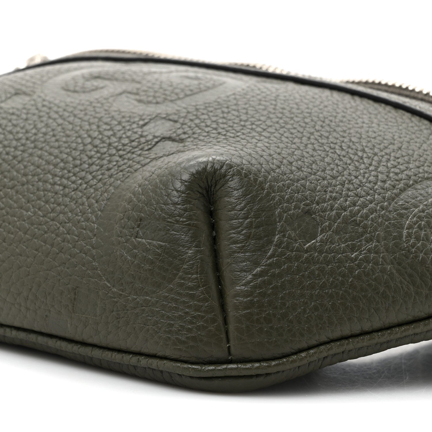 Gucci Piuma Calfskin Jumbo GG Embossed Small Belt Bag Dark Green 9 of 10