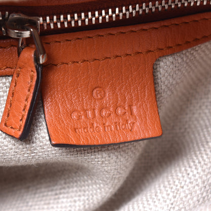 Gucci Pebbled Calfskin Large Icon Bit Hobo Orange 6 of 11