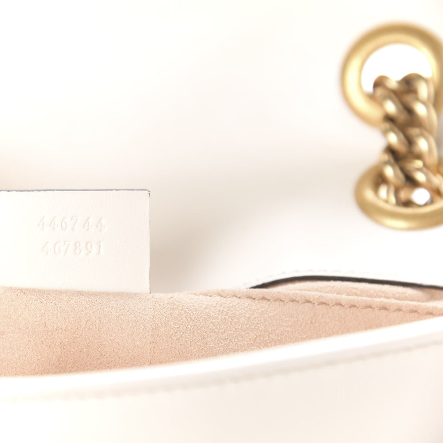 Calfskin Matelasse Mini GG Marmont Shoulder Bag White