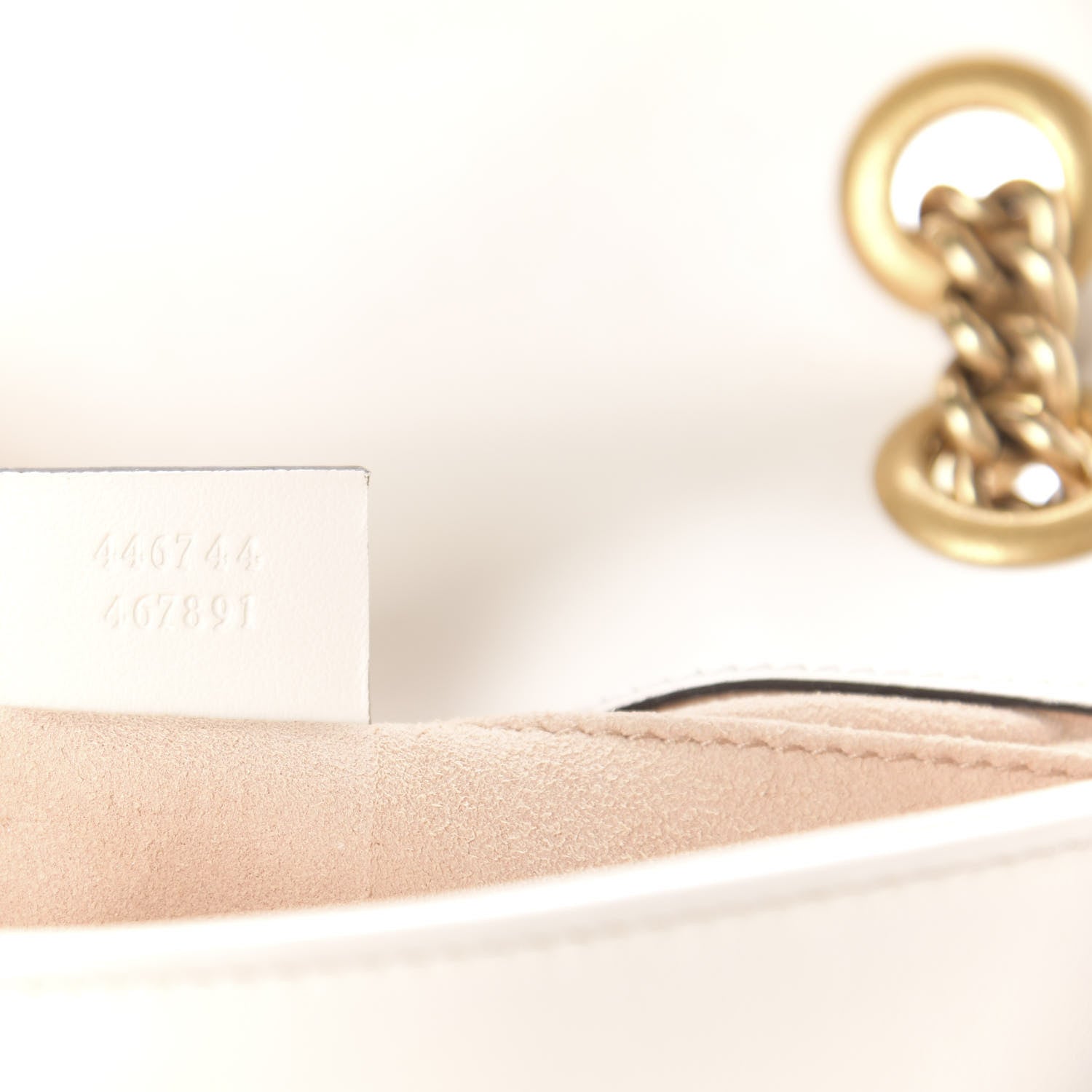 Gucci Calfskin Matelasse Mini GG Marmont Shoulder Bag White 10 of 12
