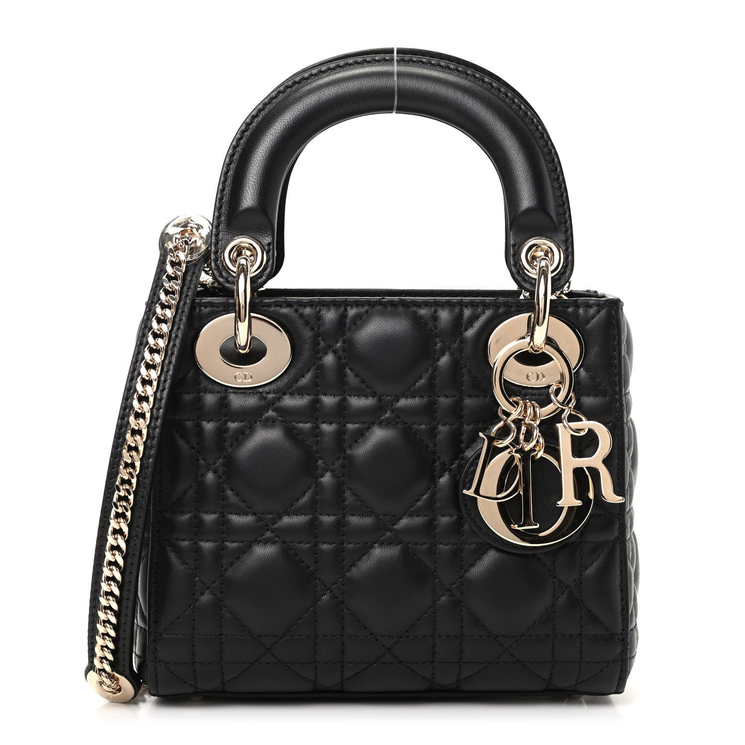 Christian Dior Lambskin Cannage Mini Lady Dior Black 1 of 10