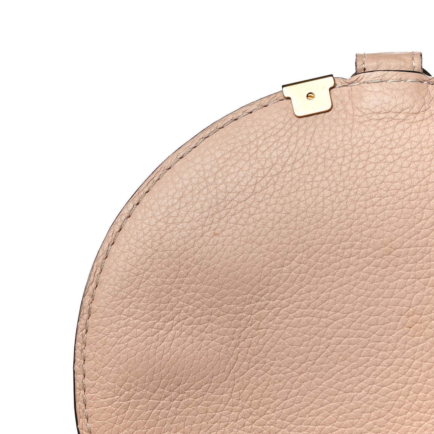 Calfskin Mini Marcie Round Crossbody Bag Blush Nude