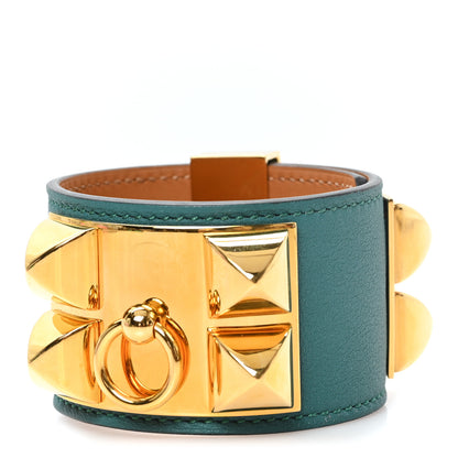 Hermes Swift Collier de Chien CDC Bracelet S Malachite 1 of 5