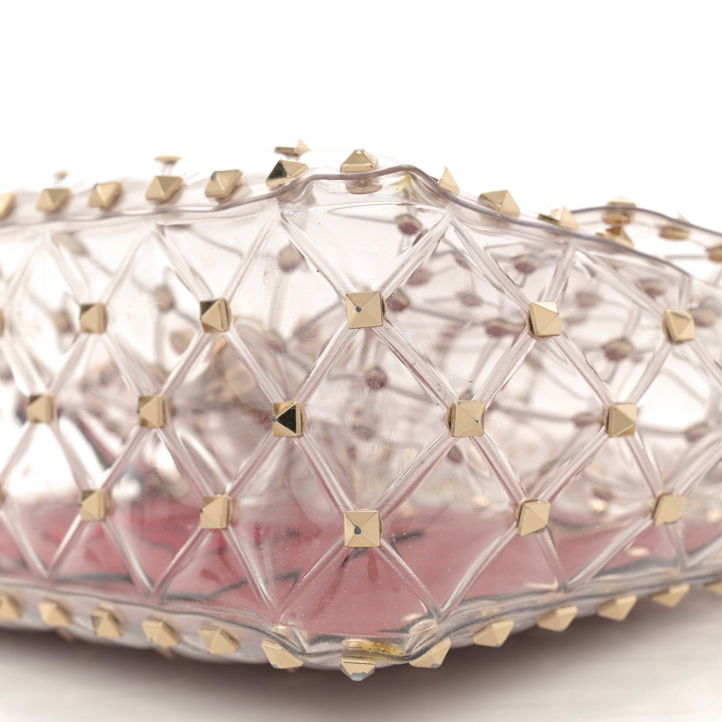 PVC Medium Rockstud Spike Shoulder Bag