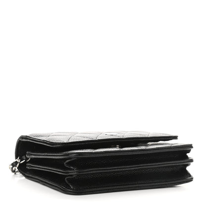 Chanel Caviar Quilted Mini Wallet On Chain WOC Black 4 of 12