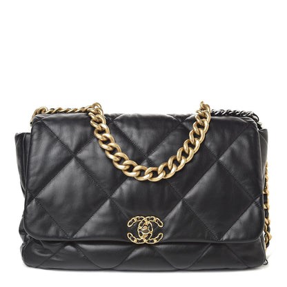 Chanel Goatskin Quilted Maxi 19 Flap Black 1 of 14