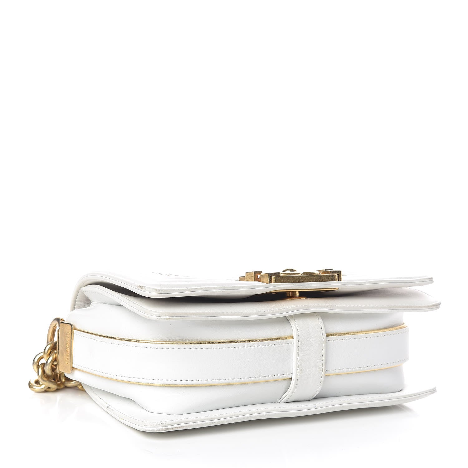 Chanel Sheepskin Braided Small Boy Reverso Flap White 4 of 13