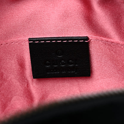 Gucci Velvet Matelasse GG Marmont Belt Bag 85 34 Black 6 of 10