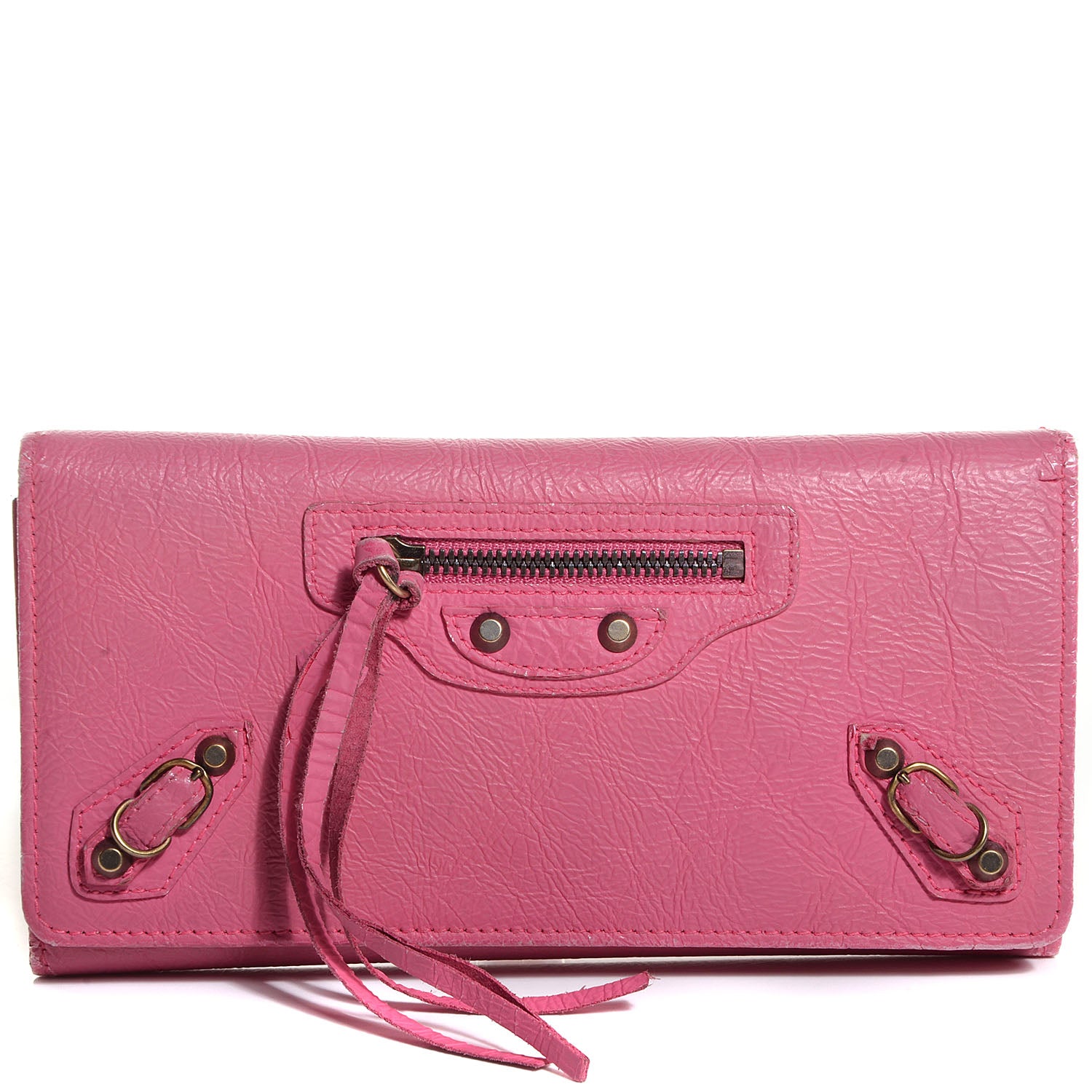 Balenciaga Calfskin Papier Platre Money Wallet Framboise 1 of 20