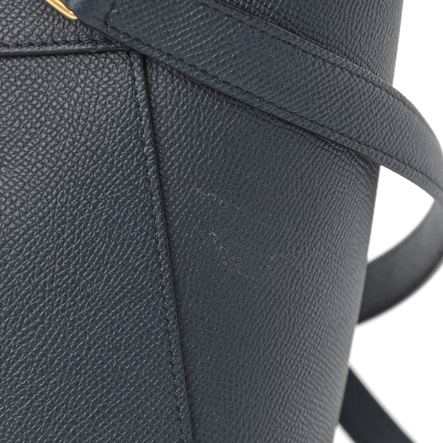 Grained Calfskin Mini Belt Bag Grey