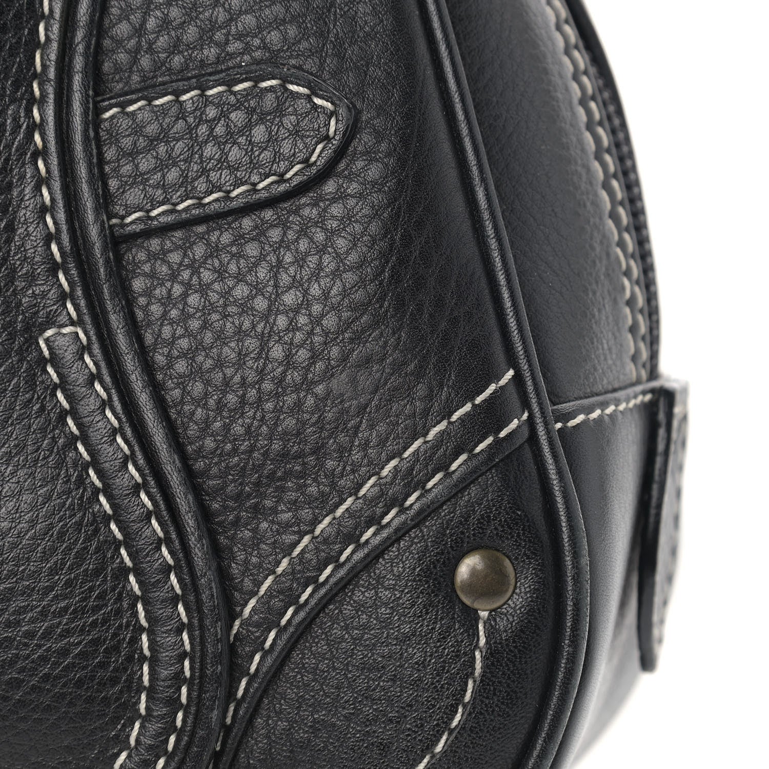 Christian Dior Calfskin Saddle Bowler Black 10 of 13