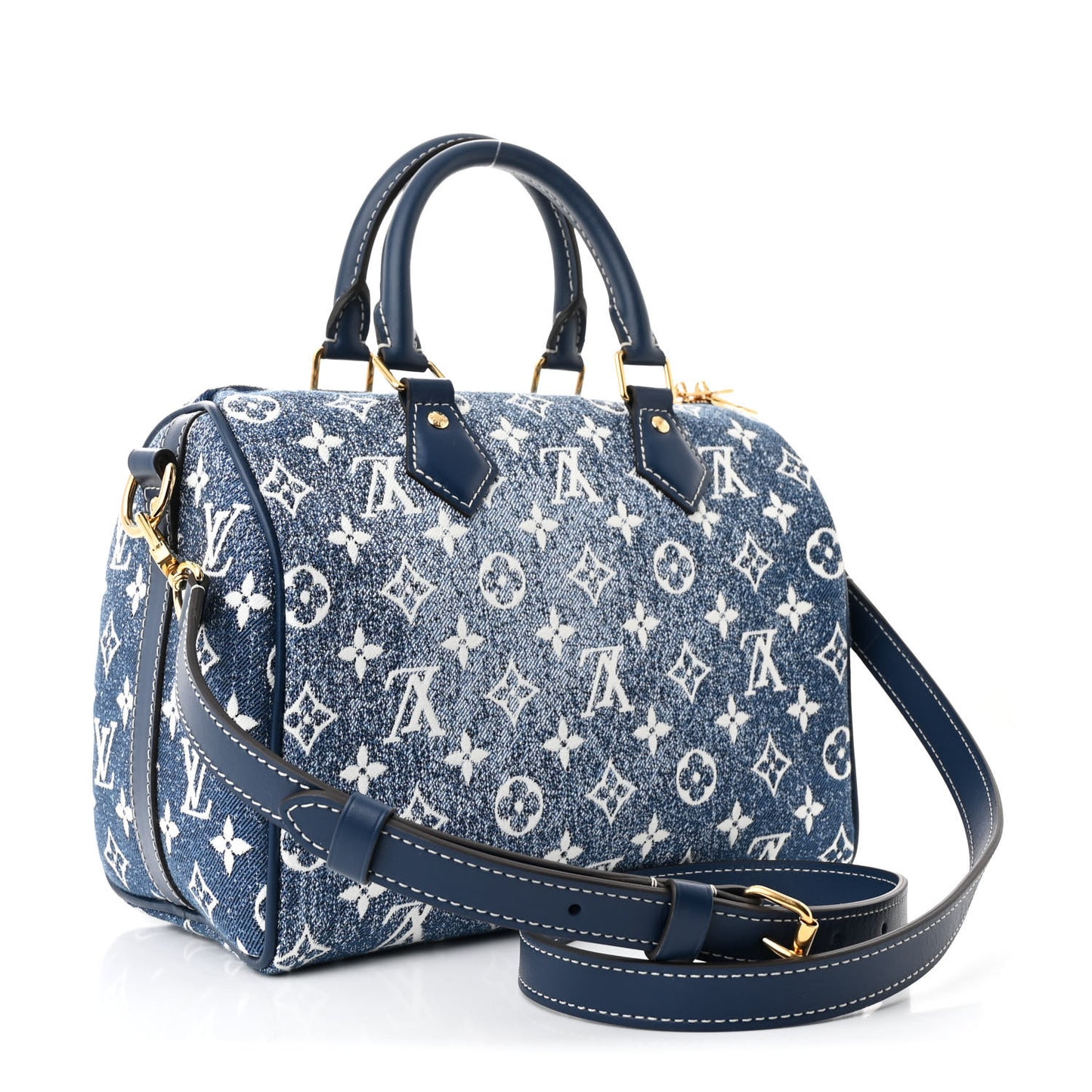 Monogram Jacquard Denim Speedy Bandouliere 25 Bleu