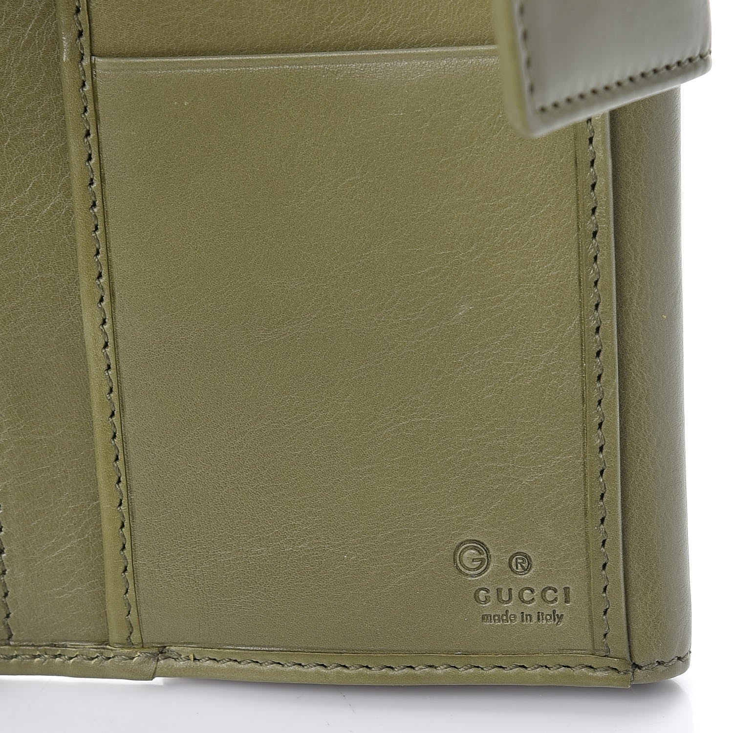 Gucci Calfskin Studded Blondie Continental Wallet Green 7 of 12