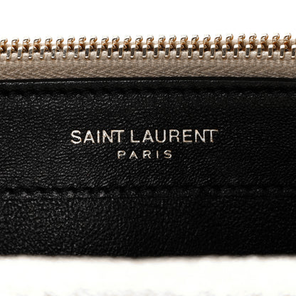 Saint Laurent Metallic Calfskin Kate Monogram Tassel Chain Wallet Gold 6 of 8