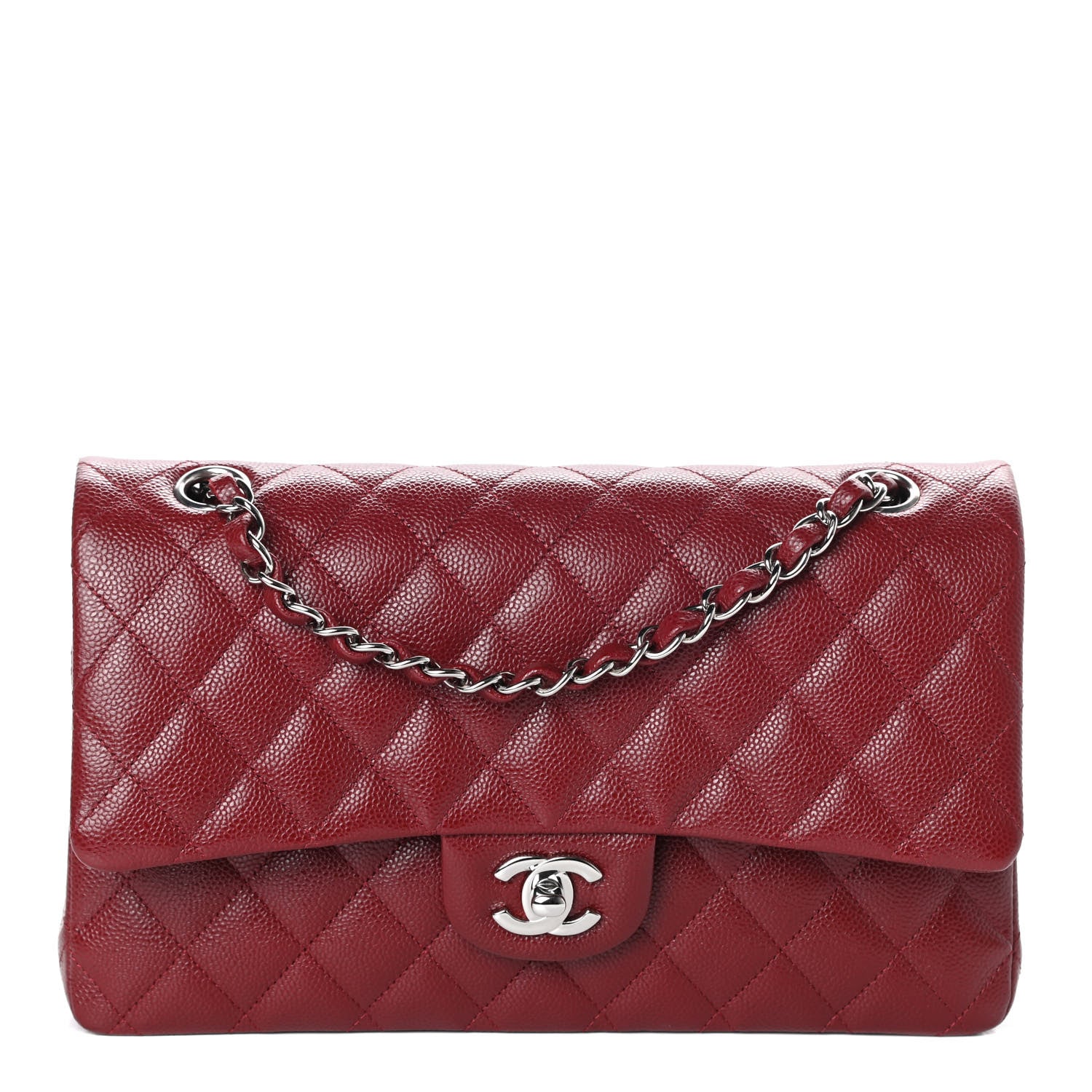 Chanel Caviar Quilted Medium Double Flap Burgundy 1 of 10