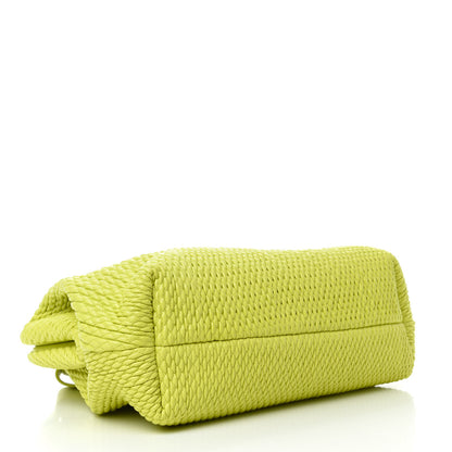 Bottega Veneta Lambskin Knit Large The Point Triangle Bag Seagrass 4 of 9