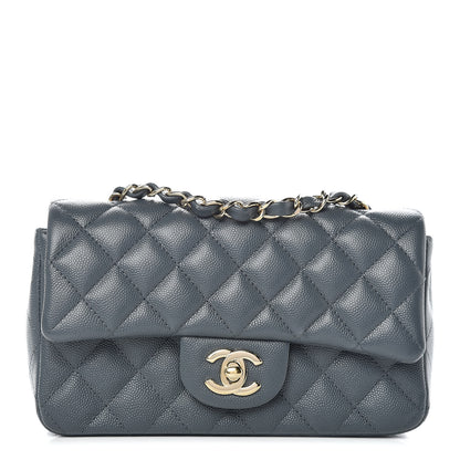 Chanel Caviar Quilted Mini Rectangular Flap Dark Grey 1 of 11
