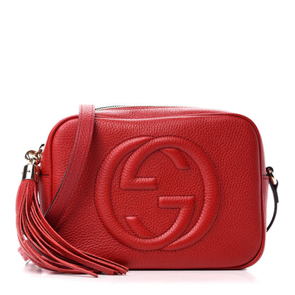 Gucci Pebbled Calfskin Small Soho Disco Bag Tabasco Red 1 of 10