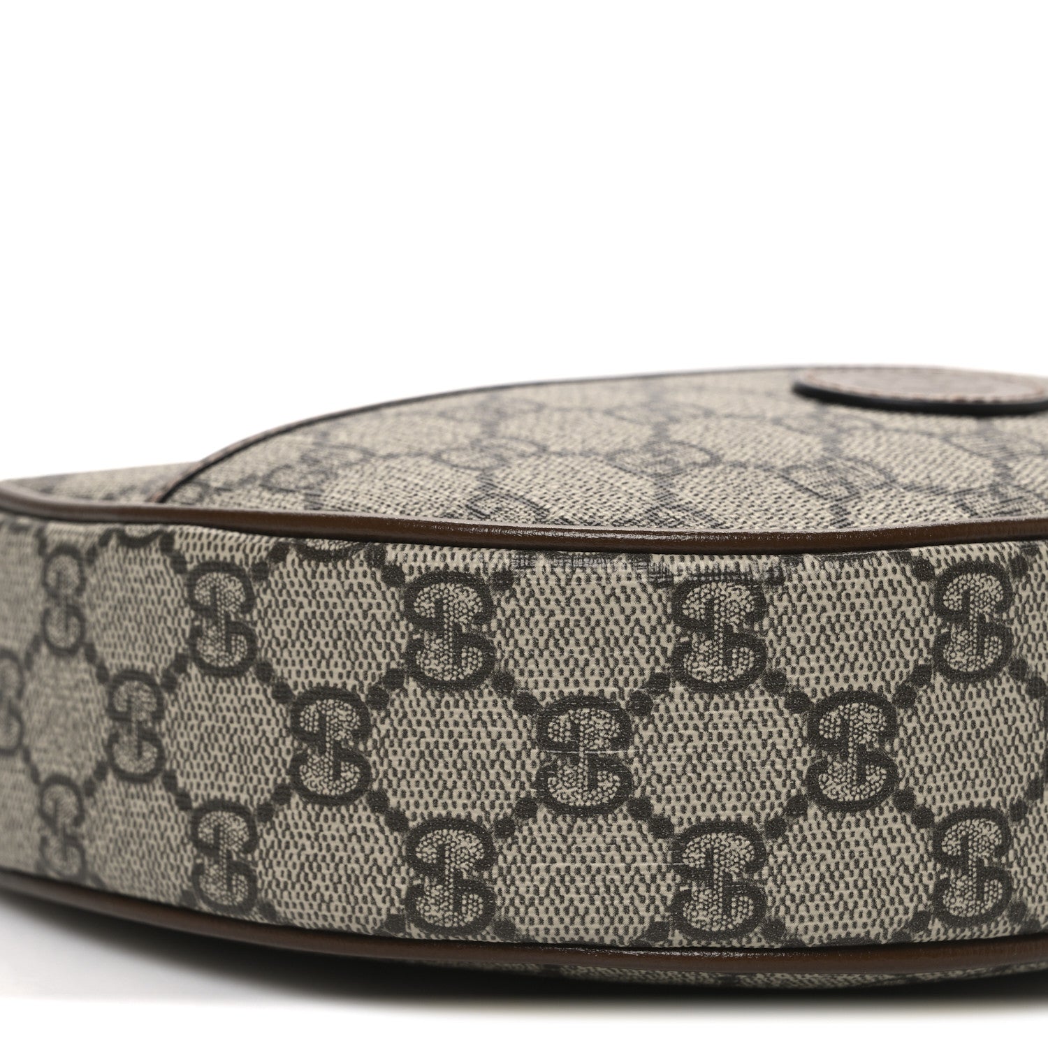 Gucci GG Supreme Monogram Azalea Calfskin Mini Retro Interlocking G Half Moon Bag Beige Ebony Brown Sugar 9 of 10