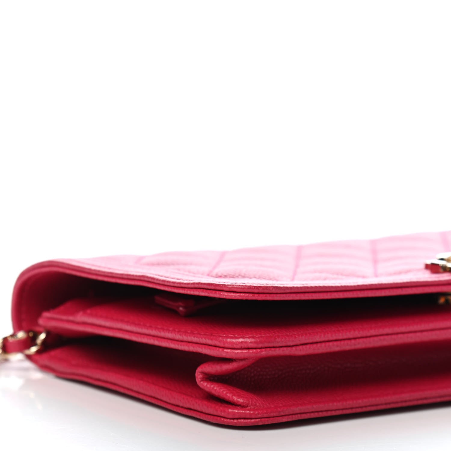 Chanel Caviar Quilted Boy Wallet On Chain WOC Fuchsia 9 of 10