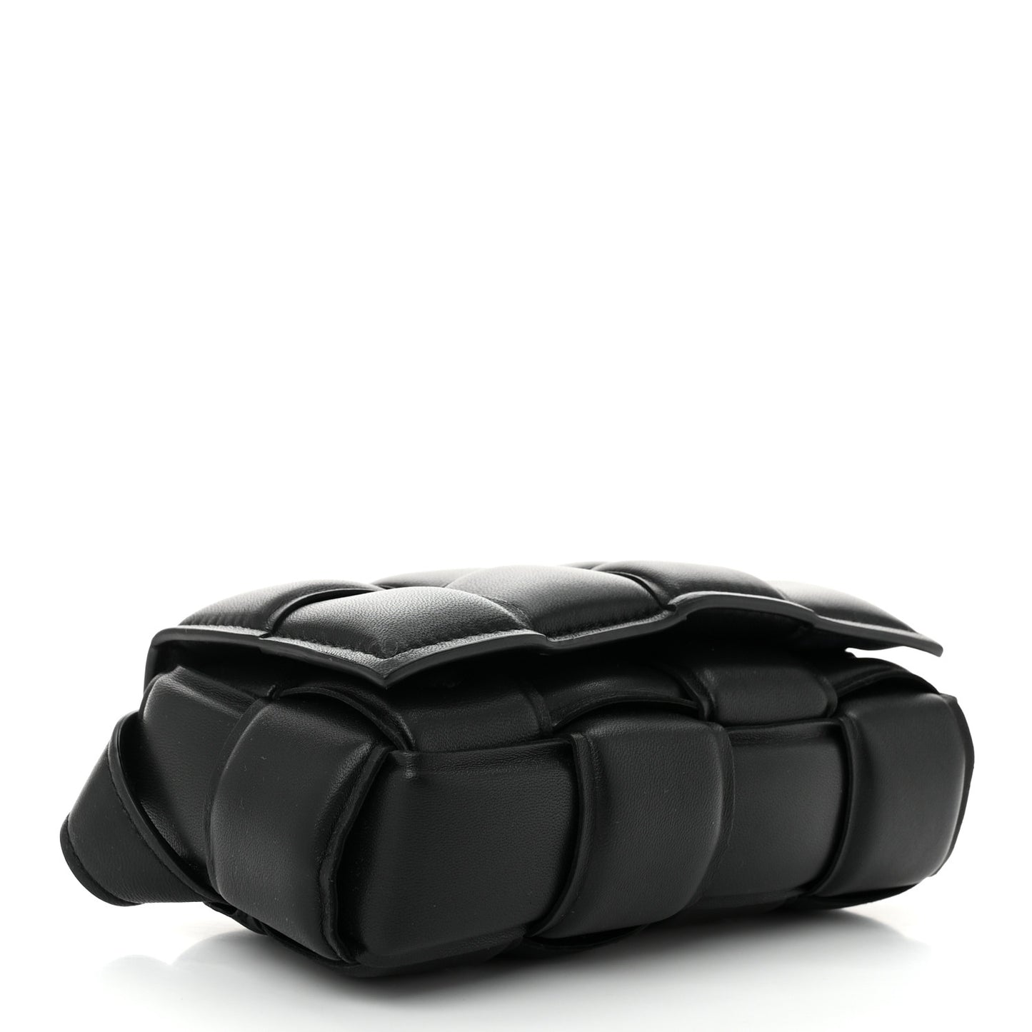 Nappa Maxi Intrecciato Padded The Belt Cassette Bag Black