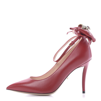 Gucci Nappa Queen Margaret Pumps 36 Hibiscus Red 1 of 10