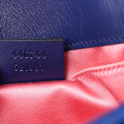 Gucci Velvet Matelasse Mini GG Marmont Shoulder Bag Cobalt Blue 7 of 10
