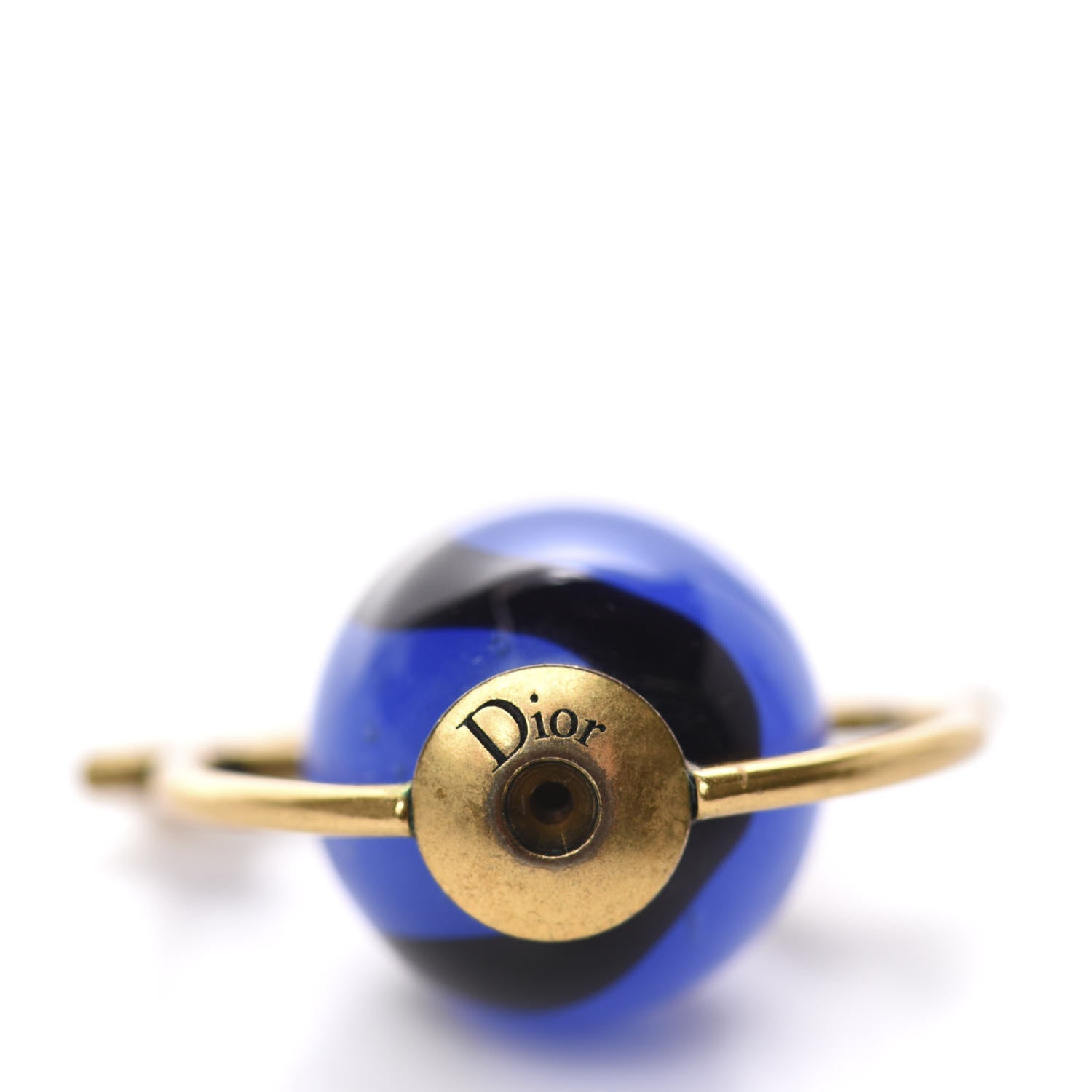 Christian Dior Tribales Astre Lunaire Earrings Gold Blue 4 of 5