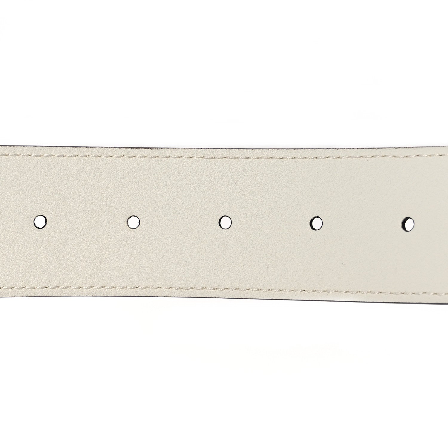 Gucci X ADIDAS Textured Dollar Calfskin Double G 40mm Belt 80 32 White Black 4 of 7