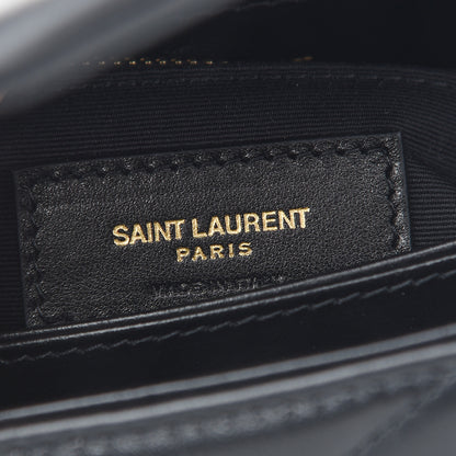 Saint Laurent Calfskin Y Quilted Monogram Toy Loulou Crossbody Bag Black 6 of 9
