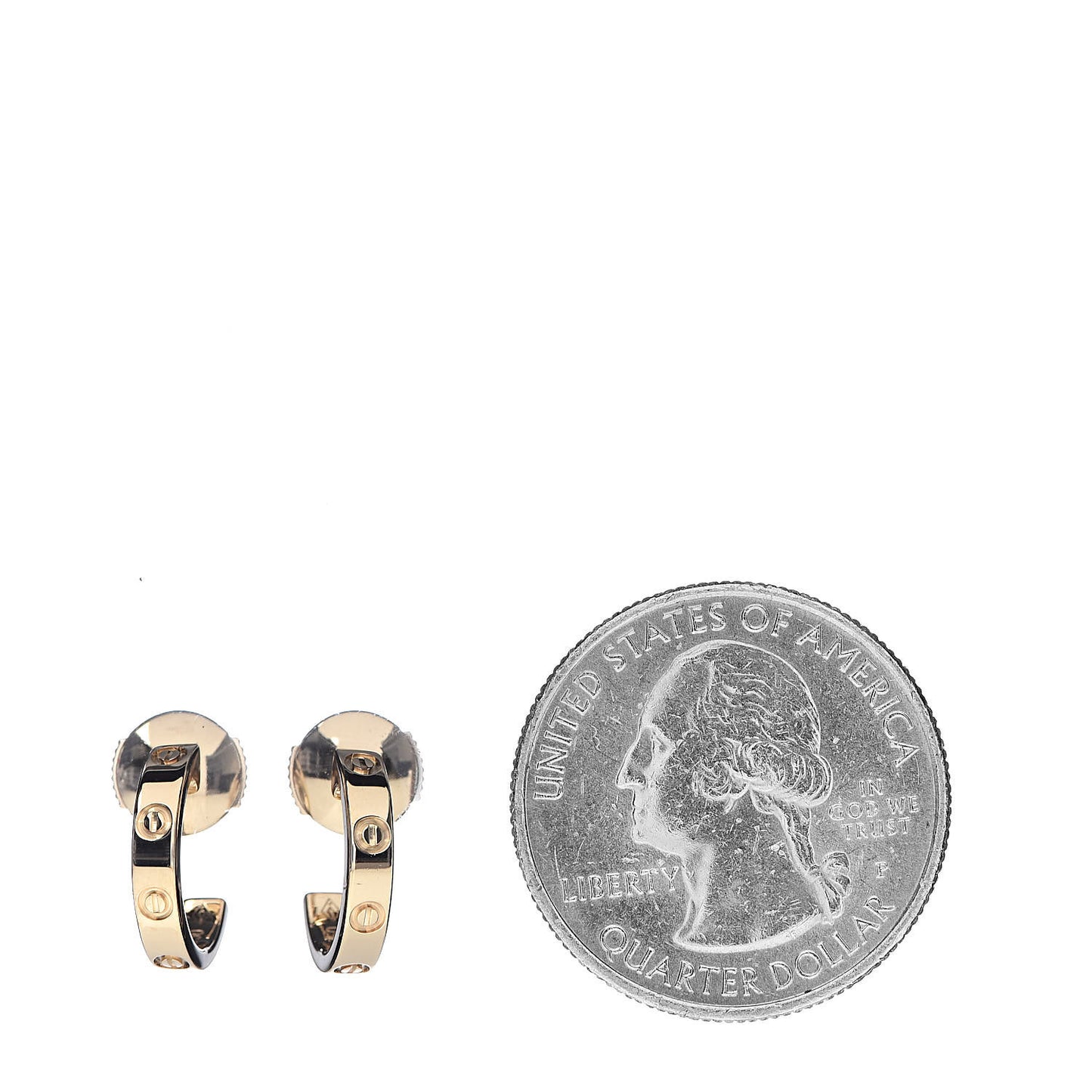 18K Yellow Gold Small LOVE Hoop Earrings
