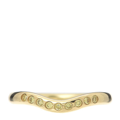 Tiffany 18K Yellow Gold Yellow Diamond Elsa Peretti Wedding Band Ring 47 4 1 of 6
