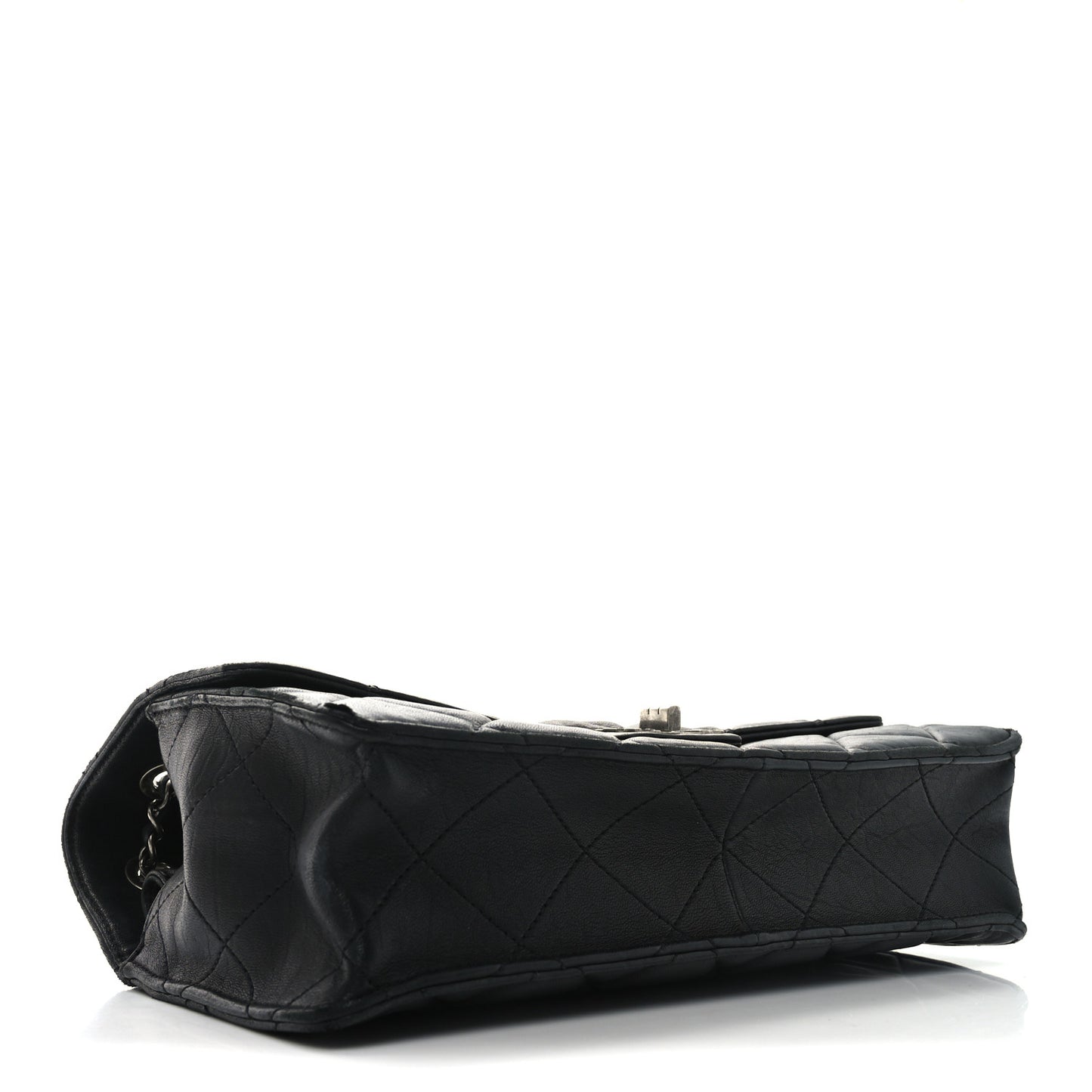 Washed Lambskin Jumbo Take Away Flap Black