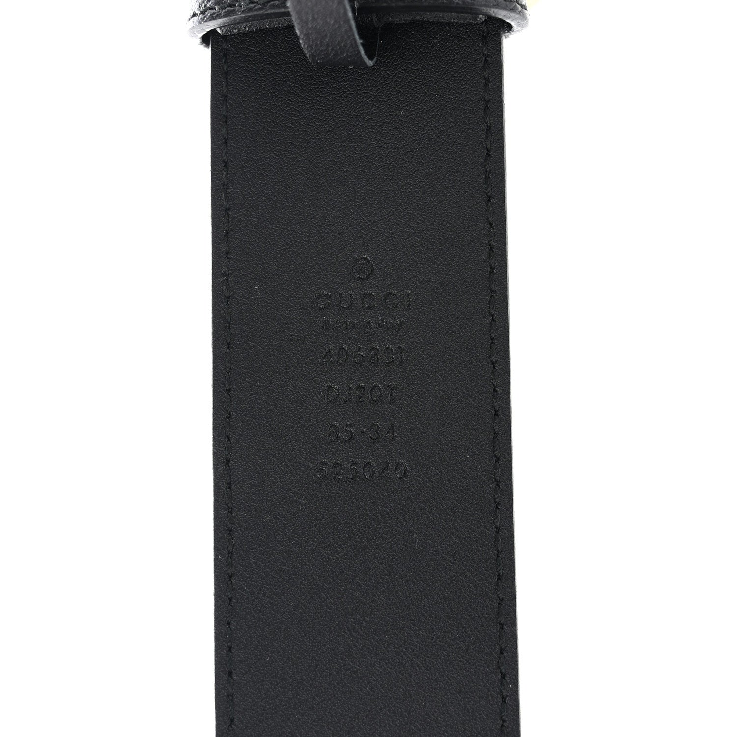Gucci Textured Calfskin Double G 40mm Belt 85 34 Black 3 of 5