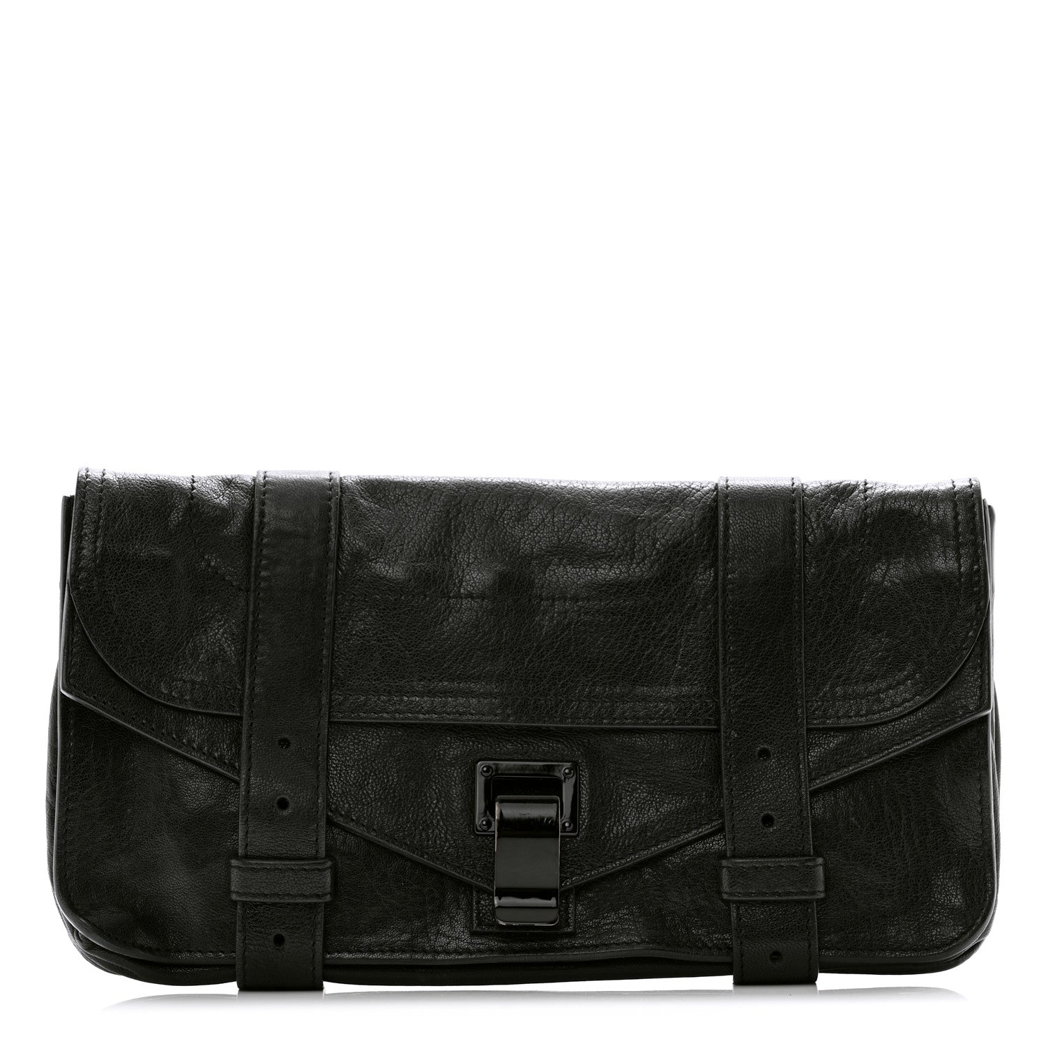 Proenza Schouler Lambskin PS1 Pochette Clutch Black 1 of 8