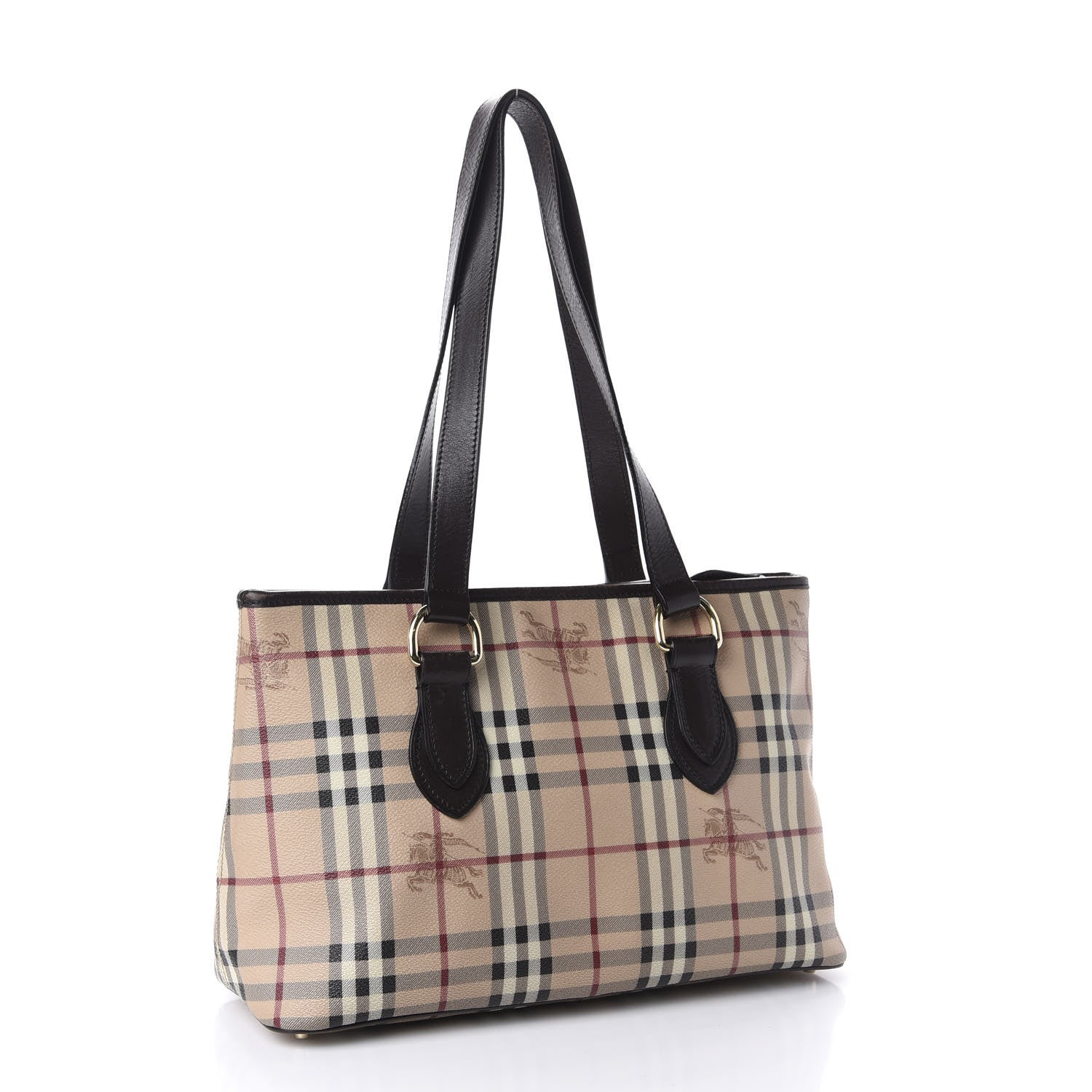 Burberry Haymarket Check Medium Regent Tote Chocolate 3 of 13