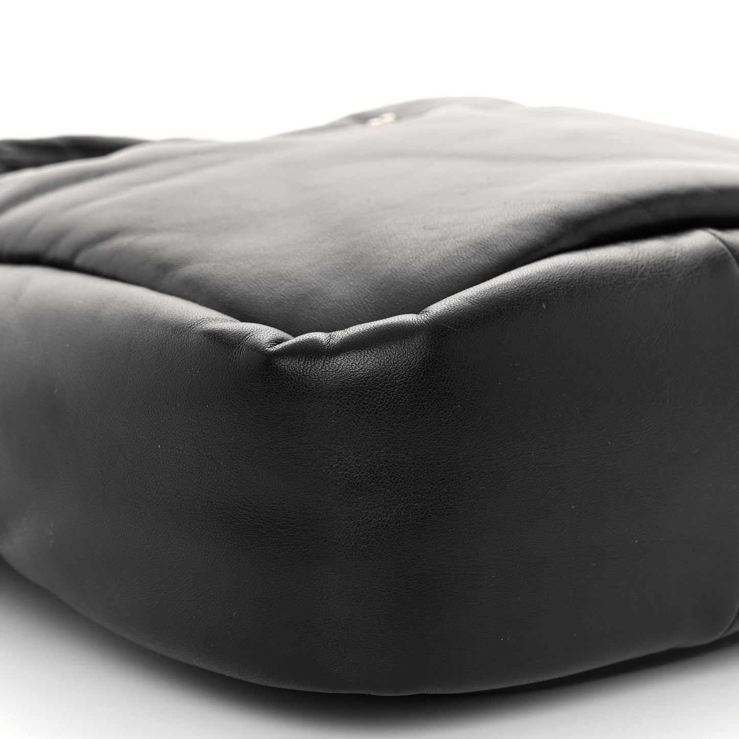 Nappa Soft Padded Small Double Handled Shoulder Bag Black