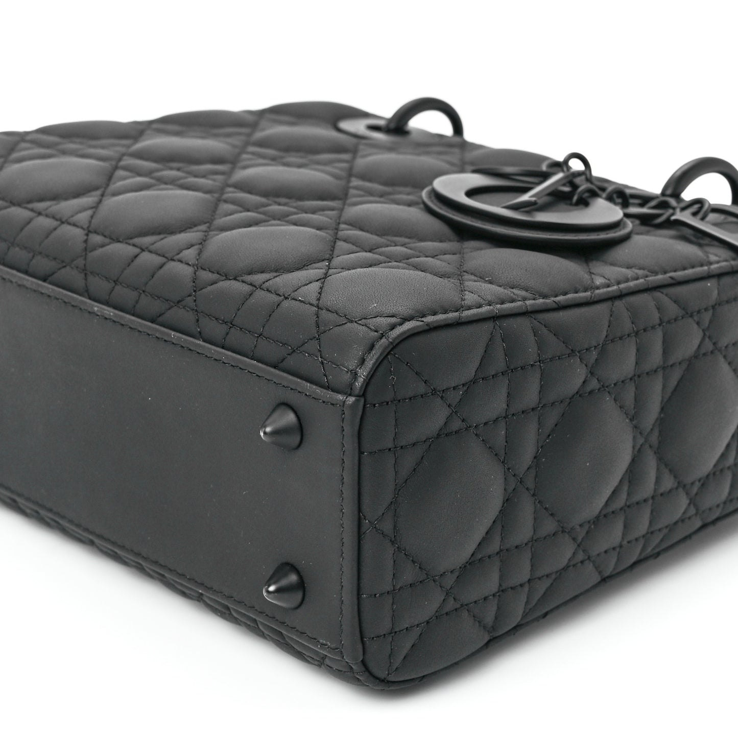 Ultra Matte Calfskin Cannage Small My ABCDior Lady Dior Black