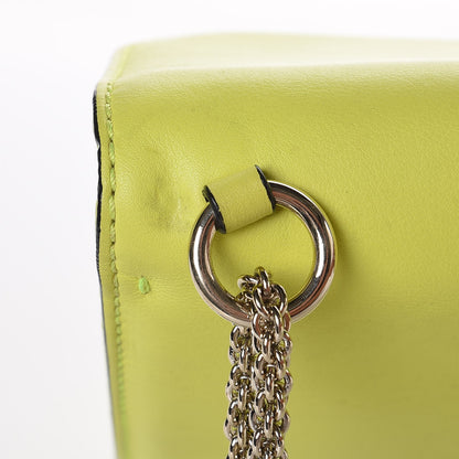 Valentino Garavani Vitello Large Glam Lock Rockstud Flap Yellow Fluo 14 of 17