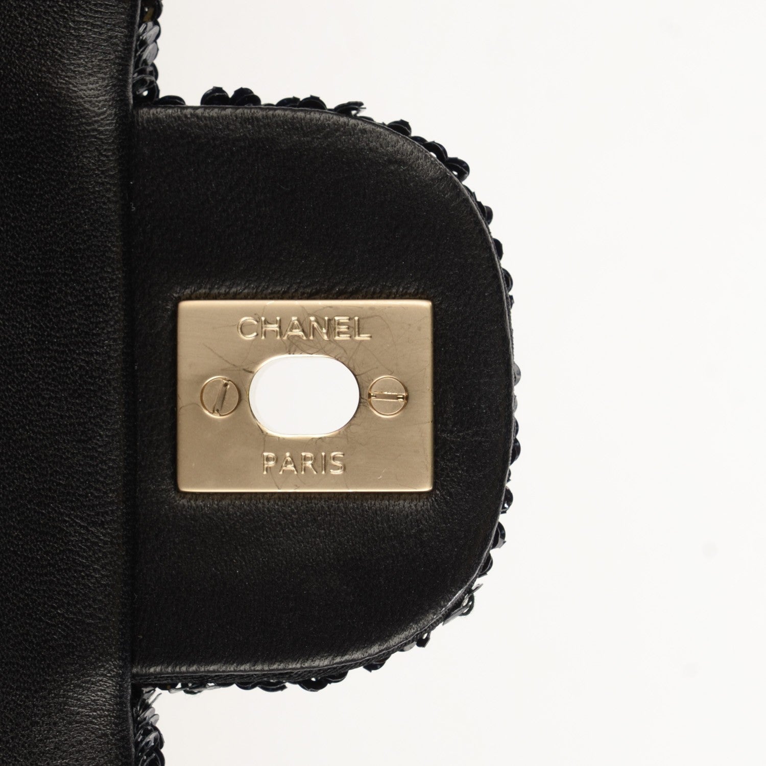 Chanel Sequin Embroidered Medium Flap Bag Black 6 of 8