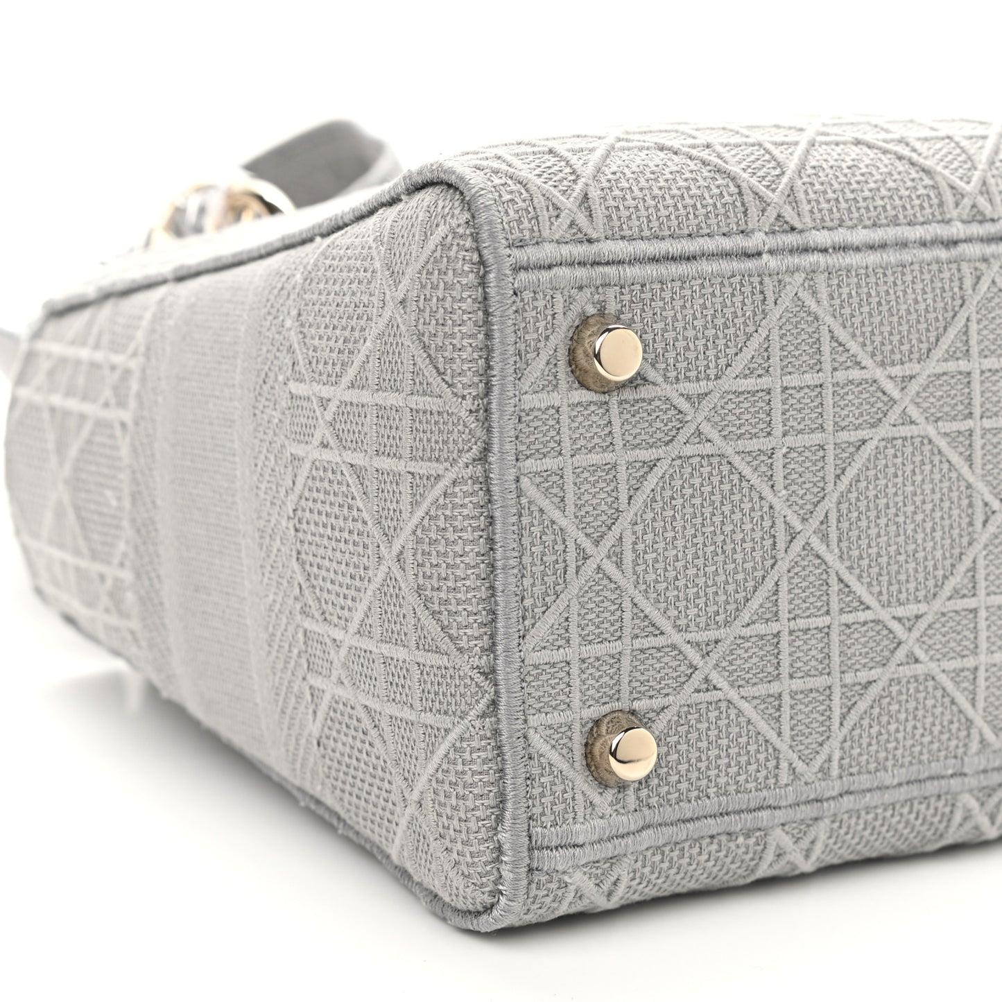 Canvas Embroidered Cannage Medium Lady D-Lite Gray