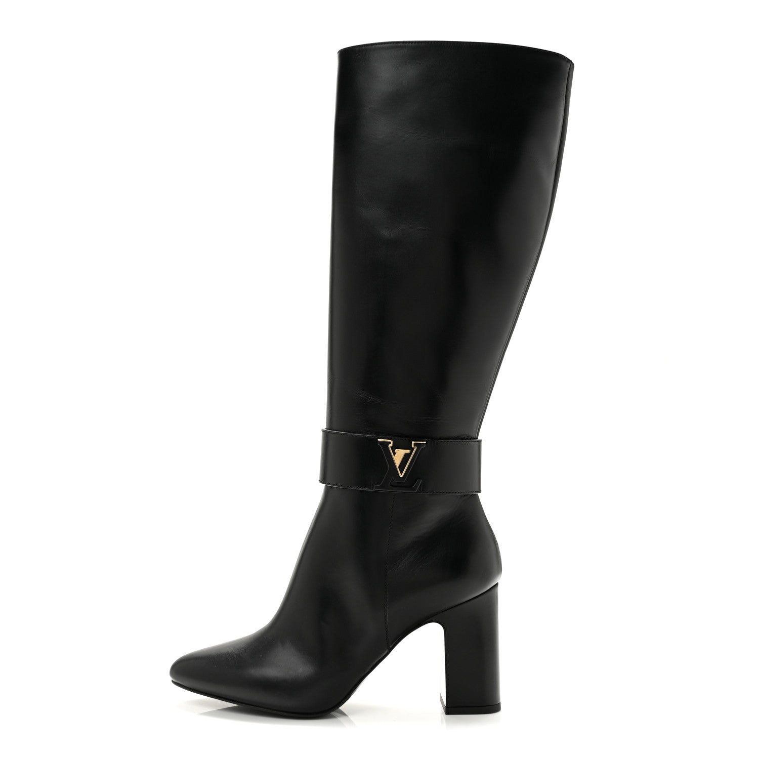 Louis Vuitton Calfskin Midtown High Boots 40 Black 1 of 8