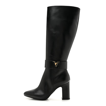 Louis Vuitton Calfskin Midtown High Boots 40 Black 1 of 8