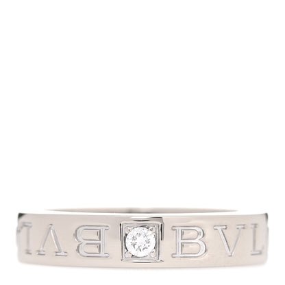 Bulgari 18K White Gold Diamond B.Zero1 Essential Band Ring 48 4.5 1 of 4