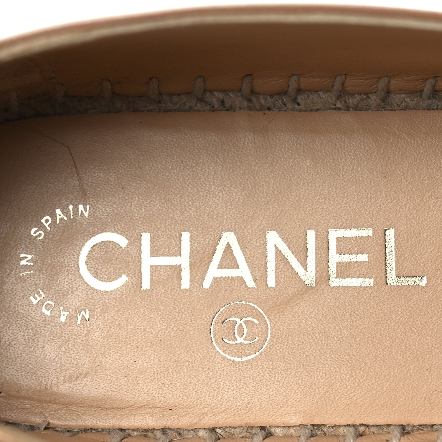 Chanel Lambskin CC Espadrilles 40 Beige Black 9 of 11