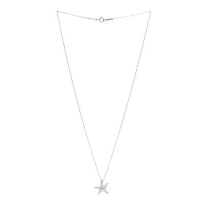 Tiffany Sterling Silver 12mm Elsa Peretti Starfish Pendant Necklace 3 of 5