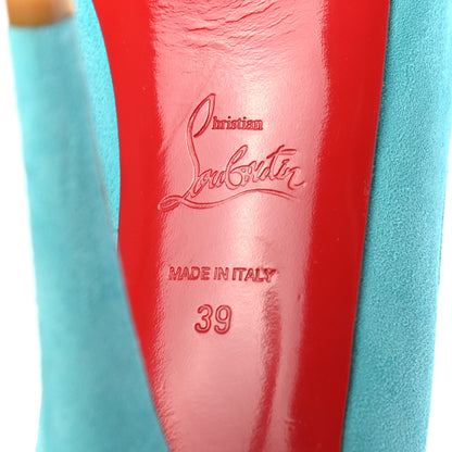 Christian Louboutin Suede Vendome 120 Pumps 39 Aquamarine 6 of 11