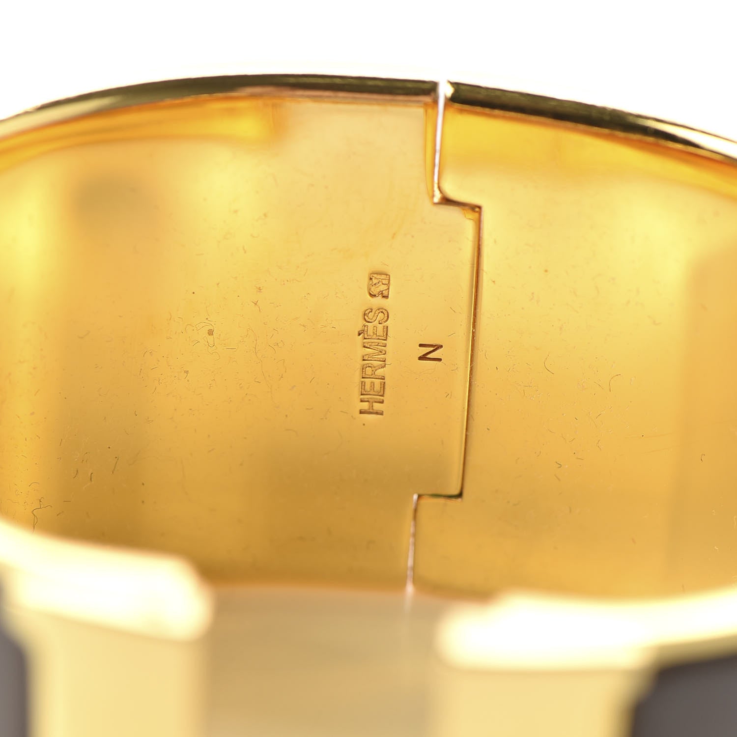 Hermes Enamel Extra Wide Clic Clac H Bracelet PM Chocolate 4 of 7