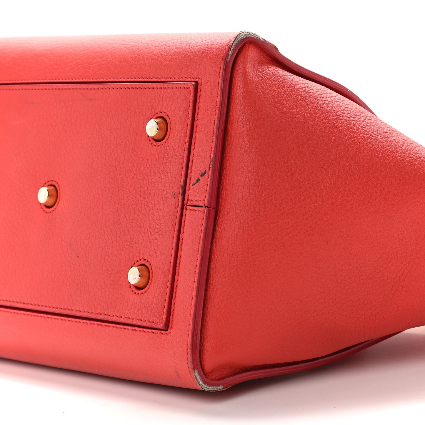 Crisped Calfskin Medium Tie Knot Tote Vermillion
