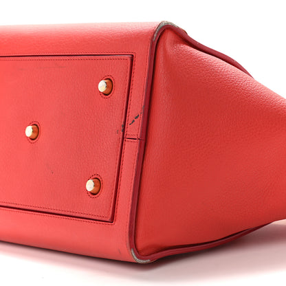 Celine Crisped Calfskin Medium Tie Knot Tote Vermillion 8 of 17